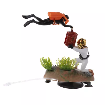 Aquarium Decor Ornament Tank Fish Treasure Diver Hunter Landscape Accessories • $19.97