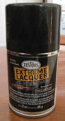 Testors Model Master Gloss BLAZING BLACK LACQUER Spray Paint Can 3 Oz. 1832 • $9.65