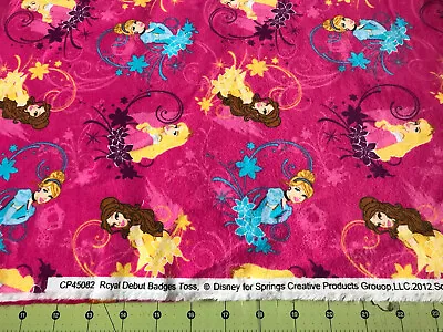 2012 Royal Debut Toss Princesses Flannel Fabric Sold By The Yard #678 • $9.89