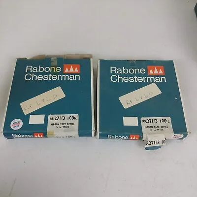 Lot Of 2 Vintage Rabone Chesterman 271/3 100 Ft 9/16  Wide Fibron Tape Refill • $17.49