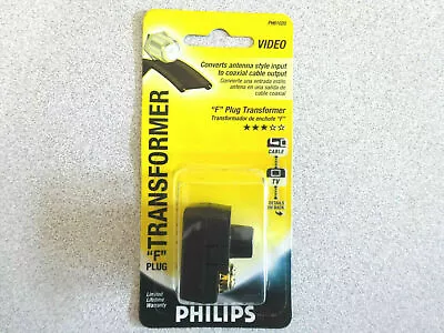 Philips F Type Matching Transformer Balun 75Ω Coaxial To 300Ω Flat Antenna Lead  • $12.95