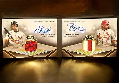 2022 Albert Pujols Yadier Molina Topps Tier One Dual Auto# 1/10 Retired Year/HOF • $8000