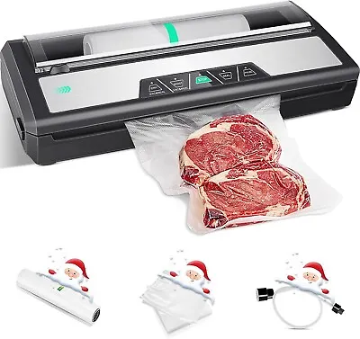 Automatic Vacuum Sealer Machine Stainless Steel 80Kpa+bags For Food Preservation • $47.99