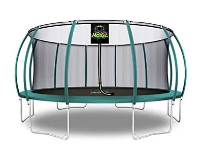 Moxie 16ft Trampoline Set For Kids Pumpkin Shaped Outdoor Trampoline Dark Green • £464.99