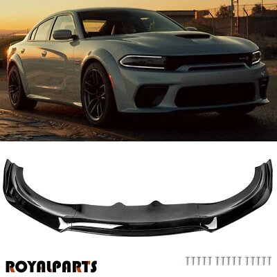 $49.99 • Buy For 2015-2023 Dodge Charger RT Gloss Black Front Spoiler Bumper Lip Splitter