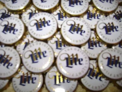 100 Lot MILLER LITE Beer Bottle Caps Crowns~NO DENTS! Clean! • $10.89