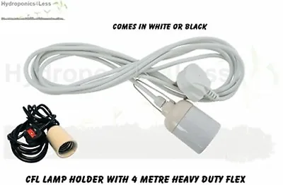 CFL Lamp Holder Grow Light Bulb Pendant With E40 Fitting Cord Hydroponics E40 • £13.99