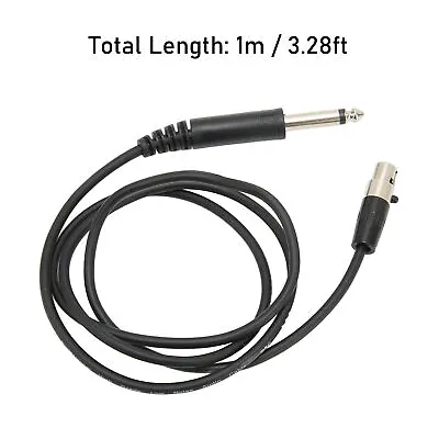 3 Pin Mini XLR Female To 6.35mm Male Cable 3.3ft XLR To 1/4in Microphone Kit BEA • $9.61