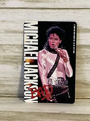 Michael Jackson Grey 1988 Official BAD Phone Card Sony CBS Unused  • $18