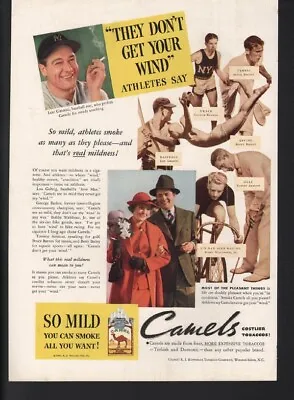 1935 Lou Gehrig Baseball Diving Athlete Cigarette Tobacco Sport Camel Ad20745 • $37.52