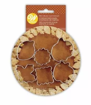 Wilton Mini Pie Cutter Set 6 Lemon Pumpkin Round Flower Leaf Square Apple • $3.99