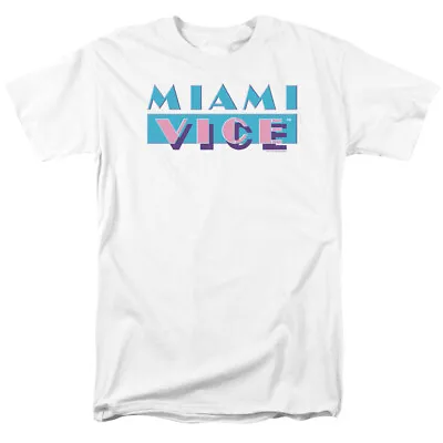 Miami Vice Logo Licensed Adult T-Shirt • £17.36