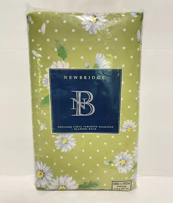 NewBridge Outdoor Vinyl Tablecloth Flannel Backed Floral Oblong 60” X 102  • $6.56