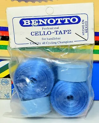 $15.99 • Buy Benotto Handlebar Tape. NEW NOS. Plastic, Blue, End Plugs = Good Mexican Stuff