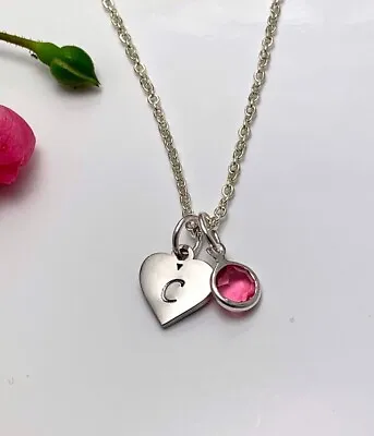 £9.50 • Buy CHILDS Children’s Initial Birthstone Personalised Heart Necklace
