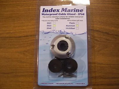 £33.95 • Buy NEW INDEX Boat Waterproof Cable Gland Aluminium Rubber Marine Grommet DG 22 Rib