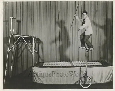 Amazing Unicycle Bicycle Circus Act Vintage Photo • $26.85