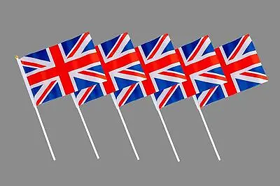 Union Jack Hand Flags Coronation BBQ Royal Street Party Decorations • £11.52
