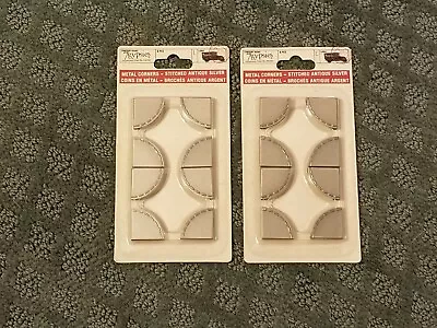 2) 7 Gypsies Metal Corners Pkgs ( New ) Stitched Antique Silver  • $6.89