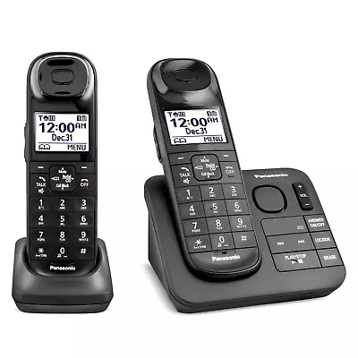 Panasonic Cordless Phone Sys KX-TGL432B Digi Ans DECT 6.0 Call ID 1.8  LCD Black • $32.29