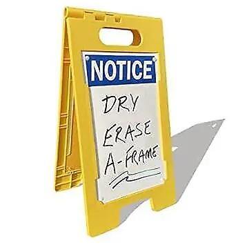  25 X 12 Inch “” Write-On Two-Sided Folding Floor Sign Dry Erase Notice • $64.53