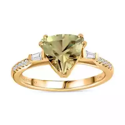 LUXORO 14K Yellow Gold Natural AAA Turkizite Diamond Ring Gift Ct 2 H I3 • $2519.65