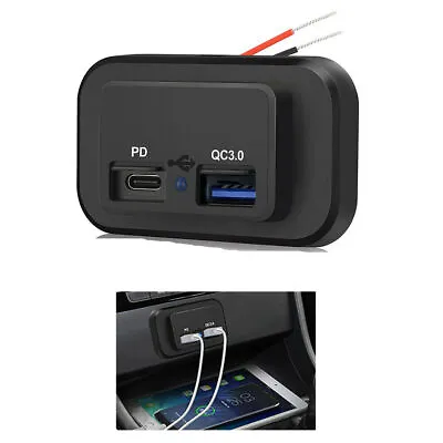 Car Fast Charger Socket PD Type C USB QC3.0 Ports Waterproof Power Adapter • $10.19