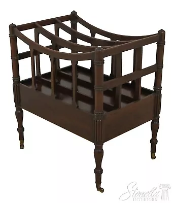 59300EC: English High Quality Mahogany Canterbury Magazine Rack • $695