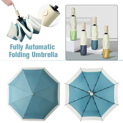 $25.54 • Buy 3 Folding Fully Automatic Umbrella Windproof Sun/Rain Portable Compact Umbrella
