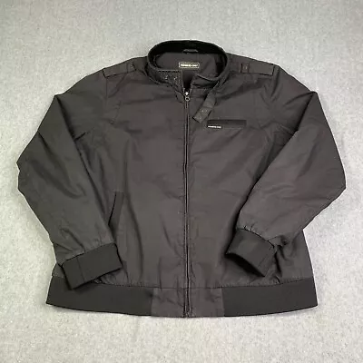 Members Only Jacket Adult 2XL Black Bomber Full Zip Pockets Mens • $28.89