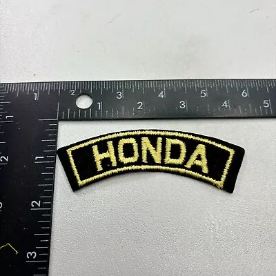 Yellow On Black HONDA Car / Motorcycle Tab Patch 89E5 • $3.95