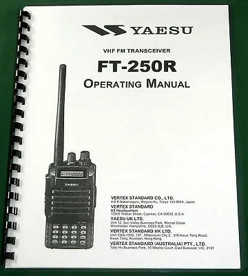 Yaesu FT-250R Instruction Manual - Premium Card Stock Covers & 28lb Paper! • $21.50