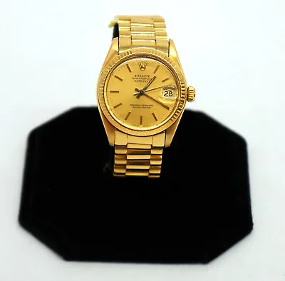1978 Rolex Datejust President 6827 Solid 18k Gold Dial Wristwatch Midsize - 31mm • $9499.95