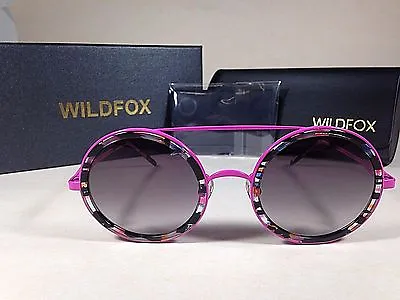 Wildfox Winona Fireworks Sunglasses Round Pink Black Gray Gradient Len Authentic • $69.99