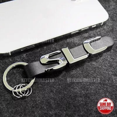 Mercedes-Benz SLC 3D Letter Logo Leather Car Home Keychain Ring Gift AMG Sport • $12.99