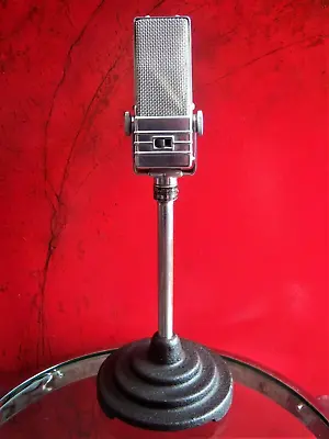 Vintage 1940's Electro Voice V-1  Velocity  Ribbon Microphone Old W Period Stand • $548.25