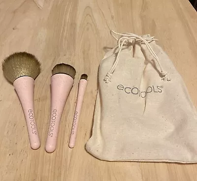 EcoTools Ultimate Travel Brush Kit 3 Mini Hemp Brushes + Reusable Bag • $9.50