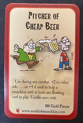 Pitcher Of Cheap Beer Promo - Munchkin Zombies - Steve Jackson Games - Near Mint • $2