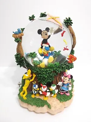 Disney Mickey Goofy Donald Minnie Friends Let's Go Fly A Kite Musical Snowglobe • $65