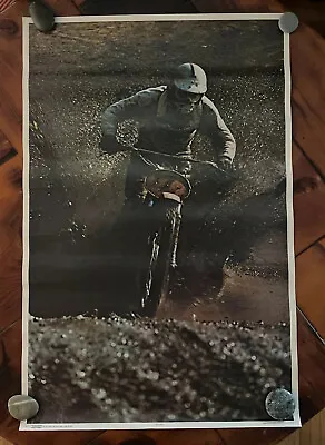 VTG 1971 Moto Poster “Mud Bath” Thought Factory - Speed Factory #104 Dirt Bike • $100