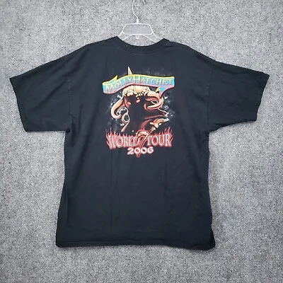 VINTAGE Molly Hatchet T Shirt Mens XL World Tour 2006 Black Crew Neck Band Tee • $99.99