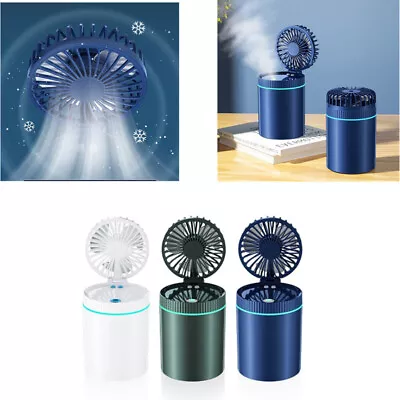 Table Air Humidifier Fan Rechargeable Cooling Mister Fan For Office Outdoors • £8.77