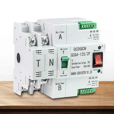 £38 • Buy 100A / 63A 2P Dual Power Automatic Transfer Switch Generator Changeover Switch