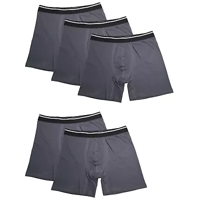 5PK Mens Performance Boxer Briefs Breathable Comfort Waistband Underwear Shorts • $18.69