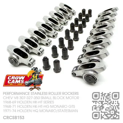 Crow Cams Stainless 3/8  Roller Rockers 6 Cyl 149-161-179-186 [holden Eh-hd-hr] • $316.76