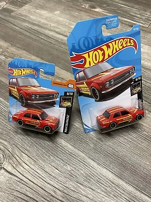 2019 Hot Wheels #97 Nightburnerz 8/10 '71 DATSUN 510 Momo RED SHORT CARD • $7.99