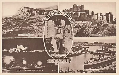 DOVER MultiView Kent - Vintage POSTCARD • £3.99