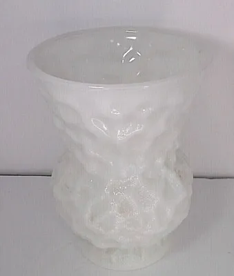 E O Brody Milk White Glass Cleveland Textured Bouquet VASE 8  • $22.87