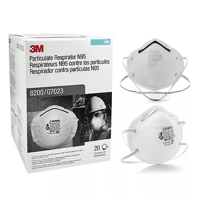 3M 8200 N95 Disposable Particulate Respirator Protection Mask PPE NIOSH Approved • $16.85