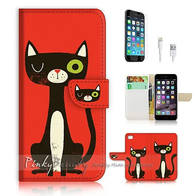 $12.99 • Buy ( For IPhone 7 Plus ) Wallet Case Cover P1358 Cat